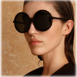 Linda Farrow - Nova Round Sunglasses in Black - LFL1354C1SUN - Linda Farrow Eyewear - Avvenice
