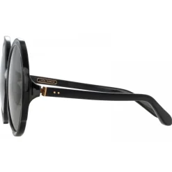 Linda Farrow - Otavia Oversized Sunglasses in Black - LFL1356C1SUN - Linda Farrow Eyewear - Avvenice