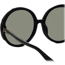 Linda Farrow - Otavia Oversized Sunglasses in Black - LFL1356C1SUN - Linda Farrow Eyewear - Avvenice