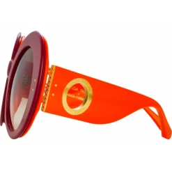 Linda Farrow - Paco Rabanne Donyale Oversized Sunglasses in Bordeaux - LFL1120C7SUN - Linda Farrow Eyewear - Avvenice