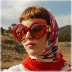 Linda Farrow - Paco Rabanne Donyale Oversized Sunglasses in Bordeaux - LFL1120C7SUN - Linda Farrow Eyewear - Avvenice