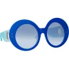 Linda Farrow - Paco Rabanne Donyale Oversized Sunglasses in Blue - LFL1120C6SUN - Linda Farrow Eyewear - Avvenice