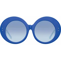 Linda Farrow - Paco Rabanne Donyale Oversized Sunglasses in Blue - LFL1120C6SUN - Linda Farrow Eyewear - Avvenice