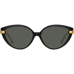 Linda Farrow - Palm Cat Eye Sunglasses in Black - LFL1211C1SUN - Linda Farrow Eyewear - Avvenice