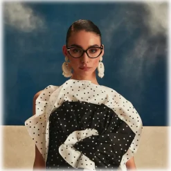 Linda Farrow - Palm Cat Eye Optical Glasses in Black - LFL1211C4OPT - Linda Farrow Eyewear - Avvenice