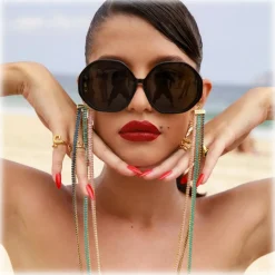Linda Farrow - Paloma Hexagon Sunglasses in Black - LFL1415C1SUN - Linda Farrow Eyewear - Avvenice