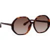 Linda Farrow - Paloma Hexagon Sunglasses in Tortoiseshell - LFL1415C2SUN - Linda Farrow Eyewear - Avvenice