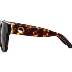 Linda Farrow - Perry D-Frame Sunglasses in Tortoiseshell - LFL1429C2SUN - Linda Farrow Eyewear - Avvenice