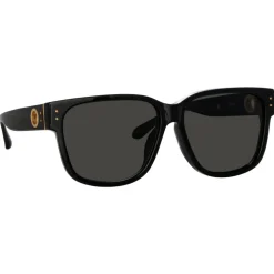 Linda Farrow - Perry D-Frame Sunglasses in Black - LFL1429C1SUN - Linda Farrow Eyewear - Avvenice