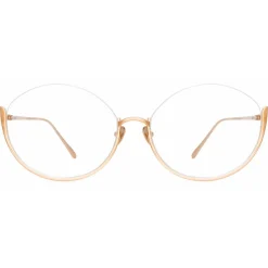 Linda Farrow - Rae Cat Eye Optical Glasses in Rose Gold - LFL1144C7OPT - Linda Farrow Eyewear - Avvenice