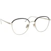 Linda Farrow - Raif Square Optical Glasses in White Gold Black - LFL819C9OPT - Linda Farrow Eyewear - Avvenice