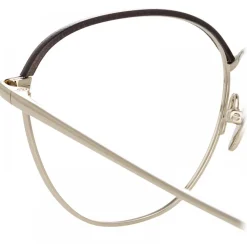 Linda Farrow - Raif Square Optical Glasses in White Gold Black - LFL819C9OPT - Linda Farrow Eyewear - Avvenice