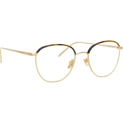 Linda Farrow - Raif Square Optical Glasses in Light Gold Tortoiseshell - LFL819C18OPT - Linda Farrow Eyewear - Avvenice