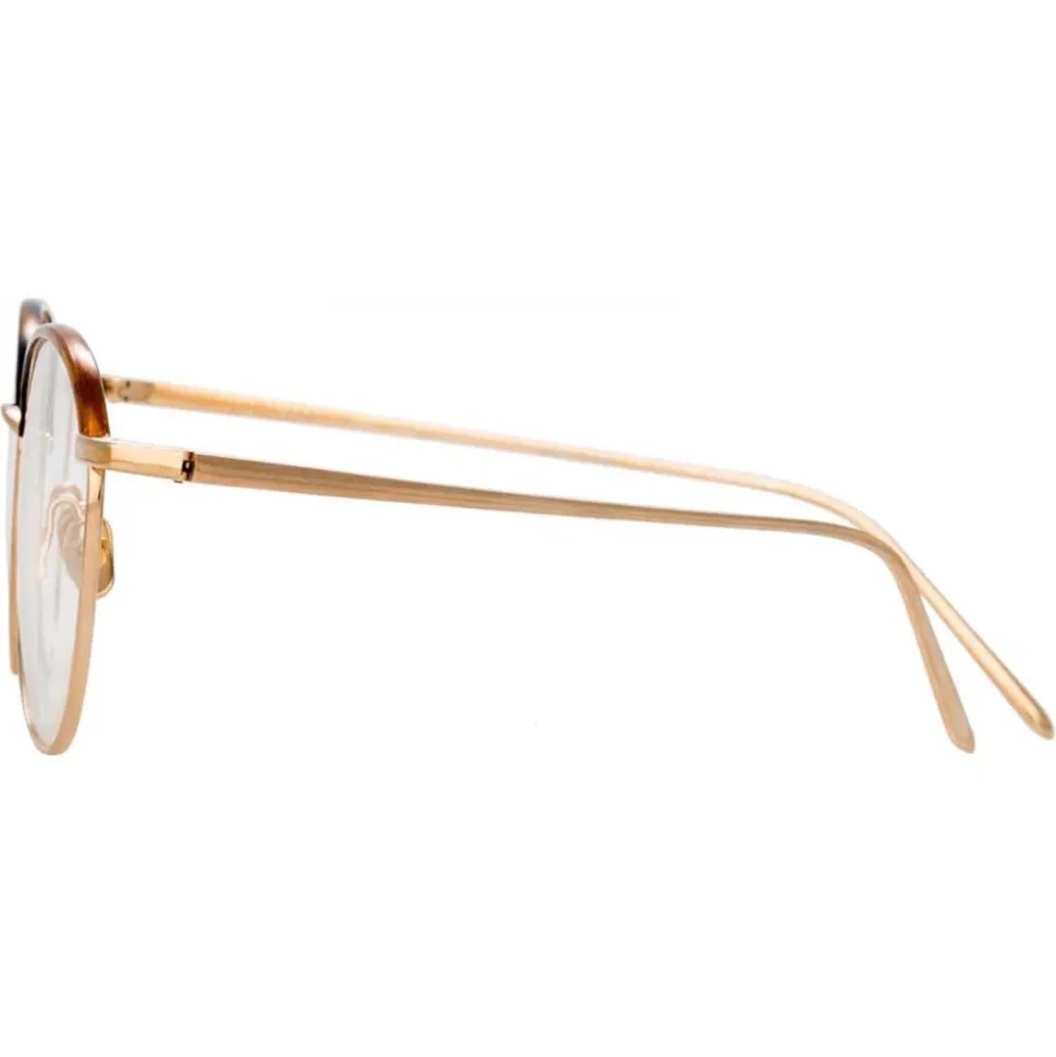 Linda Farrow - Raif Square Optical Glasses in Light Gold Tortoiseshell - LFL819C18OPT - Linda Farrow Eyewear - Avvenice