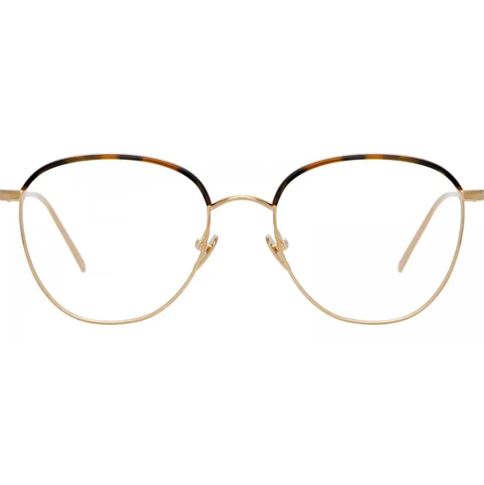Linda Farrow - Raif Square Optical Glasses in Light Gold Tortoiseshell - LFL819C18OPT - Linda Farrow Eyewear - Avvenice