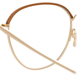 Linda Farrow - Raif Square Optical Glasses in White Gold Black - LFL819C9OPT - Linda Farrow Eyewear - Avvenice