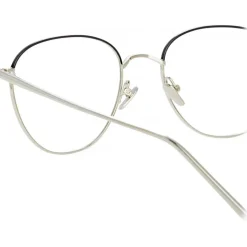 Linda Farrow - Raif Square Optical Glasses in White Gold Black - LFLC819C25OPT - Linda Farrow Eyewear - Avvenice