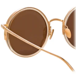 Linda Farrow - Ralph & Russo Watson Round Sunglasses in Ash - LFL1119C7SUN - Linda Farrow Eyewear - Avvenice