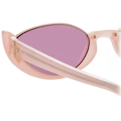 Linda Farrow - Ralph & Russo Robyn Cat Eye Sunglasses in Pink - LFL1169C6SUN - Linda Farrow Eyewear - Avvenice