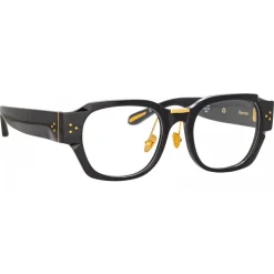 Linda Farrow - Ramon Rectangular Optical Glasses in Black - LFL901C11OPT - Linda Farrow Eyewear - Avvenice