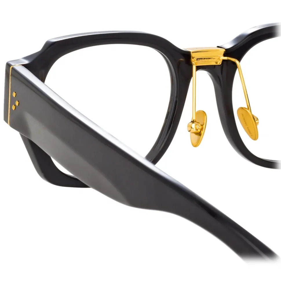 Linda Farrow - Ramon Rectangular Optical Glasses in Black - LFL901C11OPT - Linda Farrow Eyewear - Avvenice