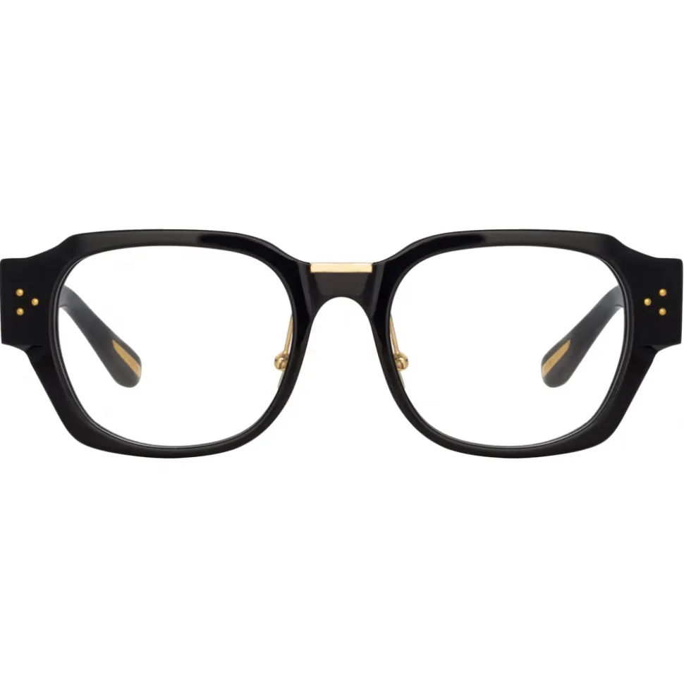 Linda Farrow - Ramon Rectangular Optical Glasses in Black - LFL901C11OPT - Linda Farrow Eyewear - Avvenice