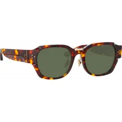 Linda Farrow - Ramon Rectangular Sunglasses in Tortoiseshell - LFL1270C2SUN - Linda Farrow Eyewear - Avvenice