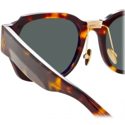 Linda Farrow - Ramon Rectangular Sunglasses in Tortoiseshell - LFL1270C2SUN - Linda Farrow Eyewear - Avvenice