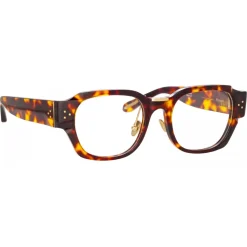 Linda Farrow - Ramon Rectangular Optical Glasses in Tortoiseshell - LFL1270C5OPT - Linda Farrow Eyewear - Avvenice