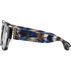 Linda Farrow - Ramon Rectangular Optical Glasses in Blue Tortoiseshell - LFL1270C6OPT - Linda Farrow Eyewear - Avvenice