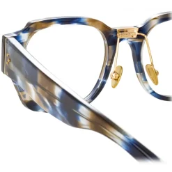 Linda Farrow - Ramon Rectangular Optical Glasses in Blue Tortoiseshell - LFL1270C6OPT - Linda Farrow Eyewear - Avvenice
