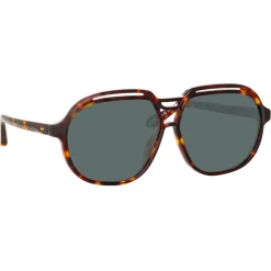 Linda Farrow - Raphael Aviator Sunglasses in Tortoiseshell - LFL1294C2SUN - Linda Farrow Eyewear - Avvenice
