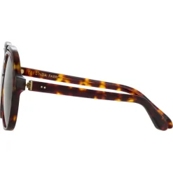 Linda Farrow - Raphael Aviator Sunglasses in Tortoiseshell - LFL1294C2SUN - Linda Farrow Eyewear - Avvenice
