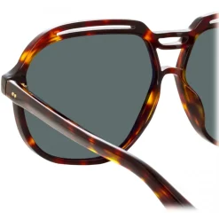 Linda Farrow - Raphael Aviator Sunglasses in Tortoiseshell - LFL1294C2SUN - Linda Farrow Eyewear - Avvenice