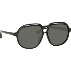 Linda Farrow - Raphael Aviator Sunglasses in Black - LFL1294C1SUN - Linda Farrow Eyewear - Avvenice
