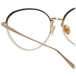 Linda Farrow - Regina Cat Eye Optical Glasses in Light Gold - LFL1408C2OPT - Linda Farrow Eyewear - Avvenice