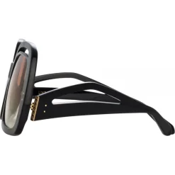 Linda Farrow - Renata Oversized Sunglasses in Black Camel - LFL1126C5SUN - Linda Farrow Eyewear - Avvenice