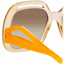 Linda Farrow - Renata Oversized Sunglasses in Ash - LFL1126C4SUN - Linda Farrow Eyewear - Avvenice