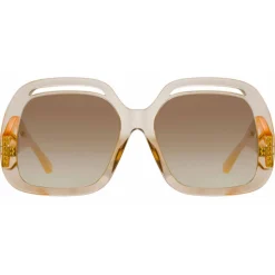 Linda Farrow - Renata Oversized Sunglasses in Ash - LFL1126C4SUN - Linda Farrow Eyewear - Avvenice