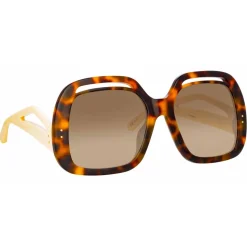 Linda Farrow - Renata Oversized Sunglasses in Tortoiseshell - LFL1126C2SUN - Linda Farrow Eyewear - Avvenice