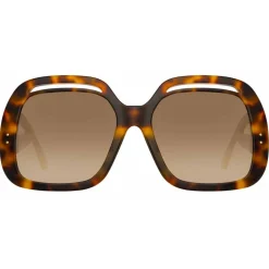 Linda Farrow - Renata Oversized Sunglasses in Tortoiseshell - LFL1126C2SUN - Linda Farrow Eyewear - Avvenice