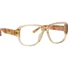 Linda Farrow - Renee Oversized Optical Frame in Saffron - LFL1293C2OPT - Linda Farrow Eyewear - Avvenice