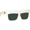 Linda Farrow - Rosalie Oversized Sunglasses in Cream - LFL1284C3SUN - Linda Farrow Eyewear - Avvenice