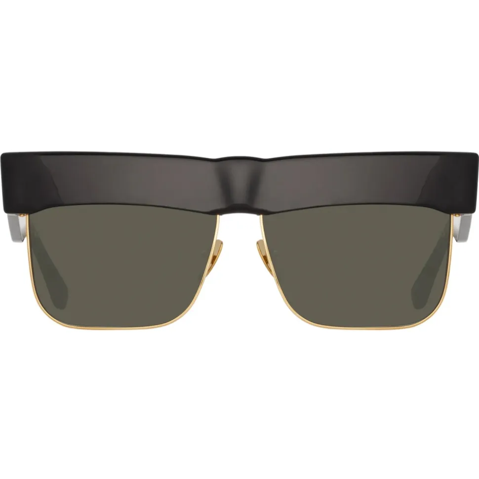 Linda Farrow - Rosalie Oversized Sunglasses in Black - LFL1284C1SUN - Linda Farrow Eyewear - Avvenice