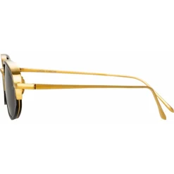 Linda Farrow - Rosie Oval Sunglasses in Black - LFL1142C1SUN - Linda Farrow Eyewear - Avvenice