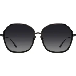 Linda Farrow - Rowe Oversize Sunglasses in Matt Nickel - LFL1432C3SUN - Linda Farrow Eyewear - Avvenice