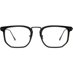 Linda Farrow - Saul D-Frame Optical Glasses in Black Nickel - LFL1113C2OPT - Linda Farrow Eyewear - Avvenice