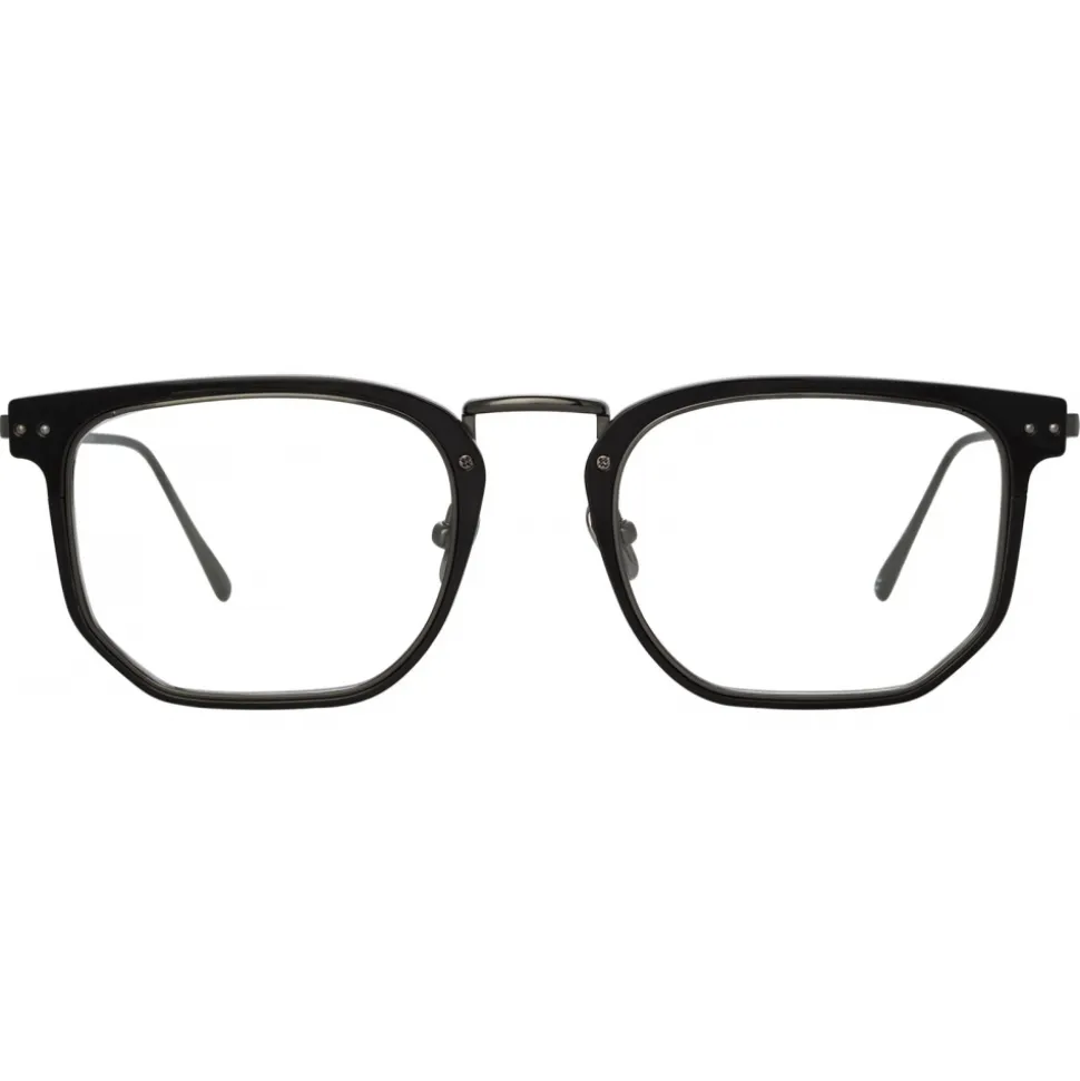 Linda Farrow - Saul D-Frame Optical Glasses in Black Nickel - LFL1113C2OPT - Linda Farrow Eyewear - Avvenice