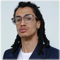 Linda Farrow - Saul D-Frame Optical Glasses in Black Nickel - LFL1113C2OPT - Linda Farrow Eyewear - Avvenice