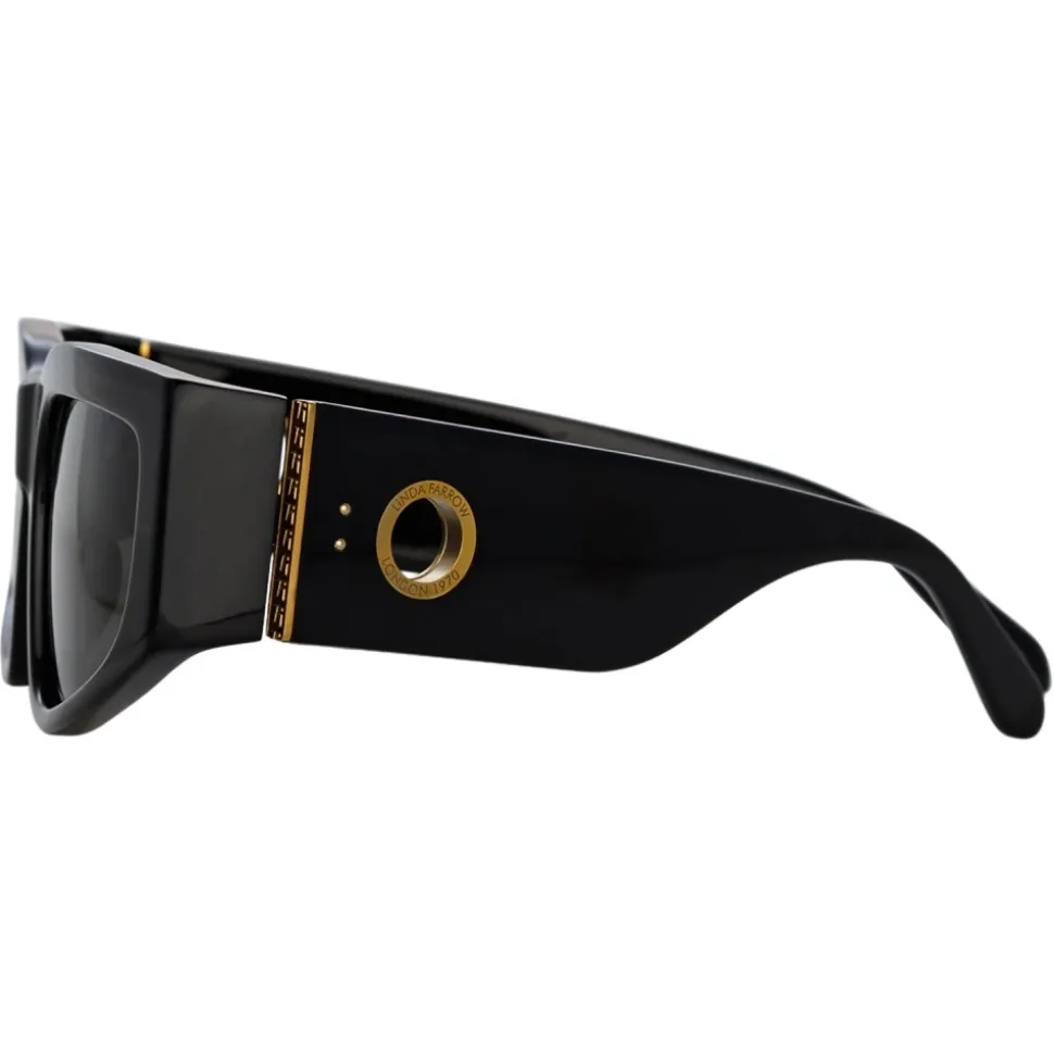 Linda Farrow - Senna Cat Eye Sunglasses in Black - LFL1351C1SUN - Linda Farrow Eyewear - Avvenice